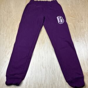 Champion Reverse Weave Purple Jogger Sweatpants XS Unisex C Logo GC W/pockets